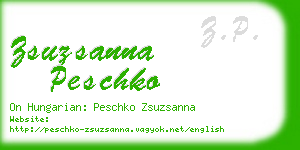 zsuzsanna peschko business card